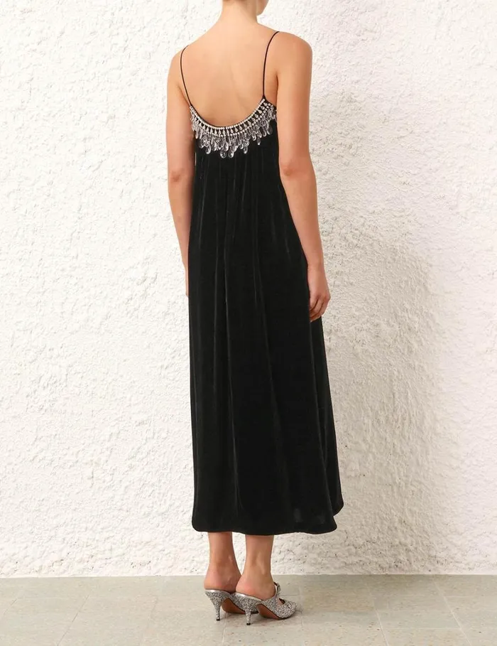 Women Dresses Zimmermann Matchmaker Diamante Slip Dress Black