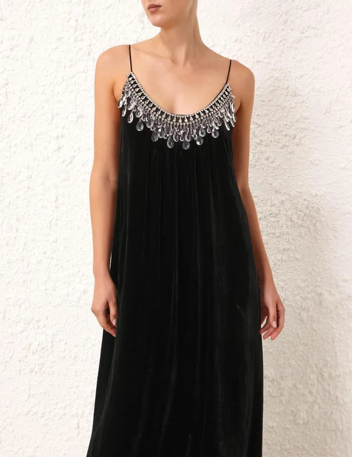 Women Dresses Zimmermann Matchmaker Diamante Slip Dress Black
