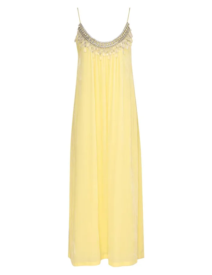 Women Dresses Zimmermann Matchmaker Diamante Slip Dress Lemon