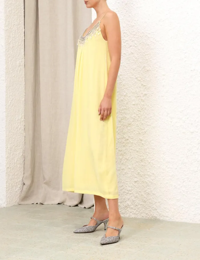 Women Dresses Zimmermann Matchmaker Diamante Slip Dress Lemon
