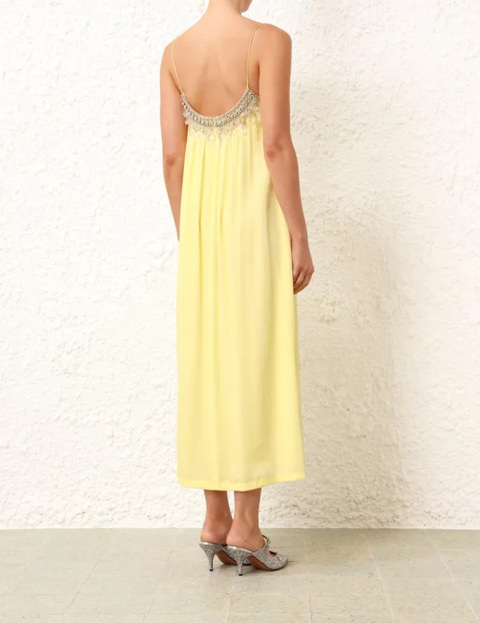 Women Dresses Zimmermann Matchmaker Diamante Slip Dress Lemon