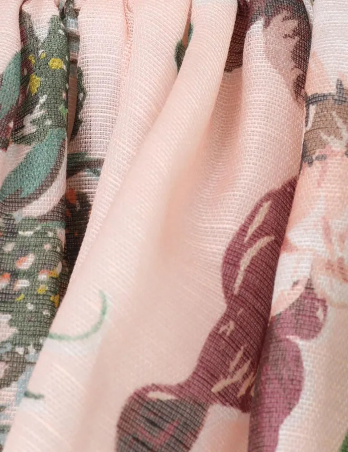 Women Dresses Zimmermann Matchmaker Drape Mini Dress Pink Barkcloth Print
