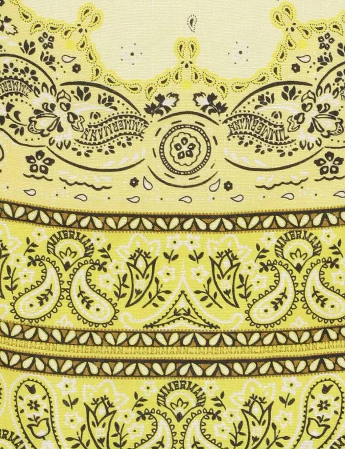 Women Dresses Zimmermann Matchmaker Frilled Mini Yellow Bandana