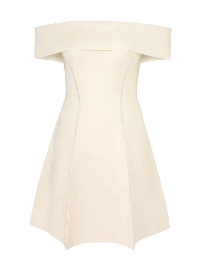 Women Dresses Zimmermann Matchmaker Knit Panelled Mini Cream