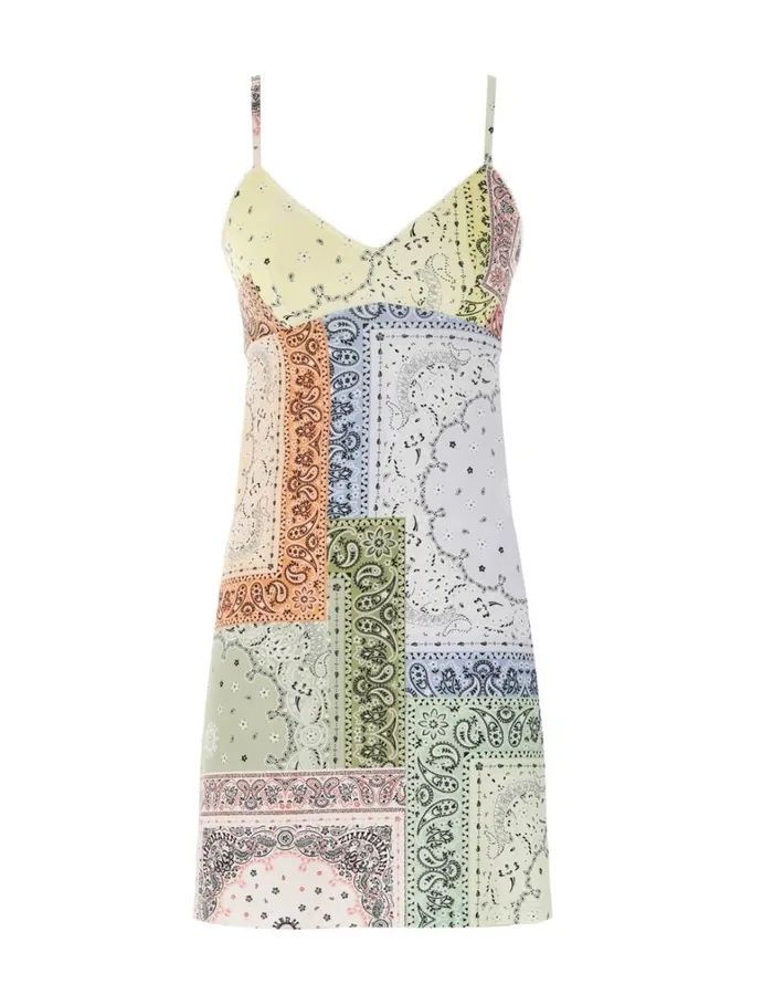 Women Dresses Zimmermann Matchmaker Lantern Mini Dress Bandana Patch Print