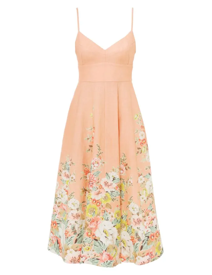 Women Dresses Zimmermann Matchmaker Picnic Dress Buffcoral Floral