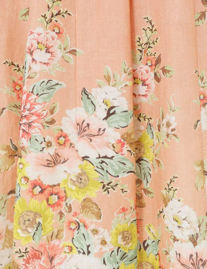 Women Dresses Zimmermann Matchmaker Picnic Dress Buffcoral Floral