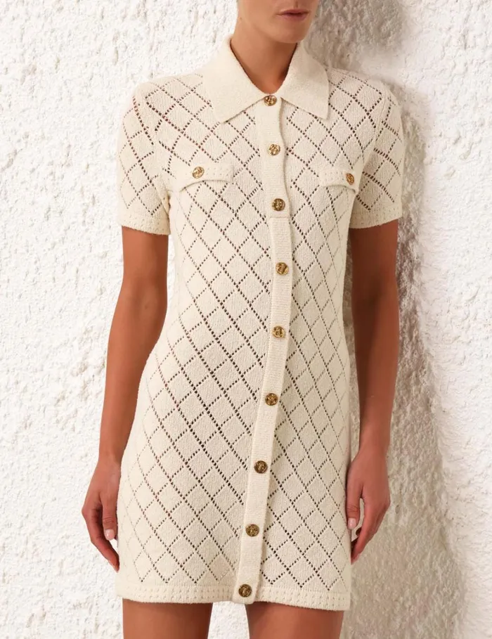 Women Dresses Zimmermann Matchmaker Polo Mini Dress Cream