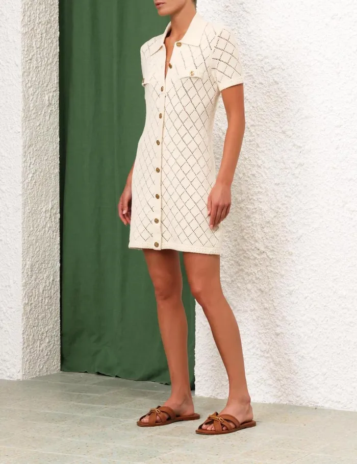 Women Dresses Zimmermann Matchmaker Polo Mini Dress Cream