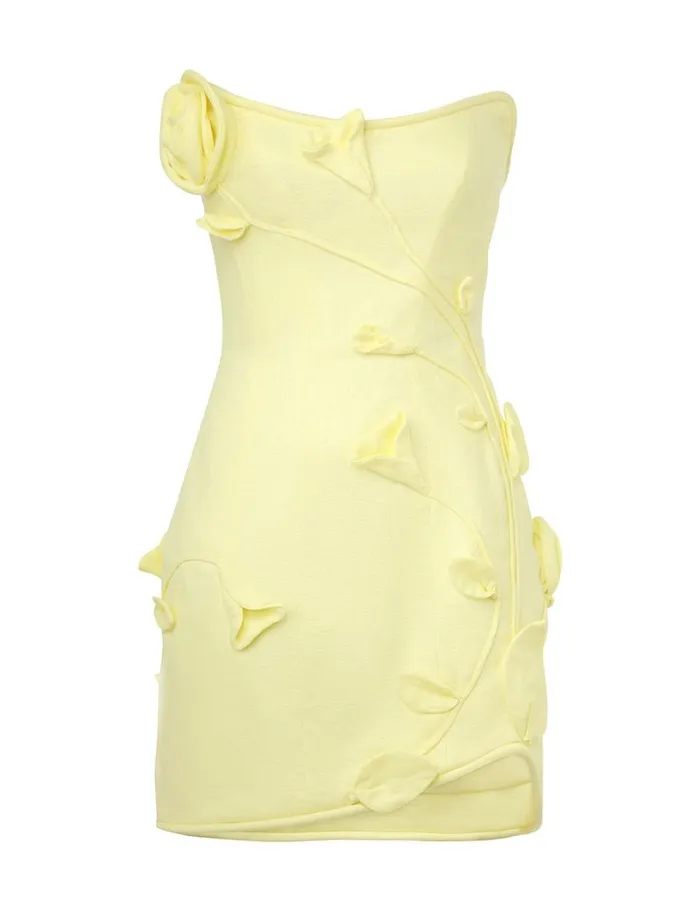 Women Dresses Zimmermann Matchmaker Rose Mini Lemon