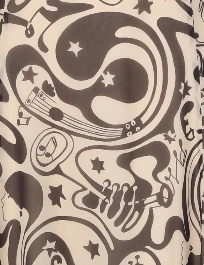 Women Dresses Zimmermann Matchmaker Sheath Dress Blacktea Abstract Musical