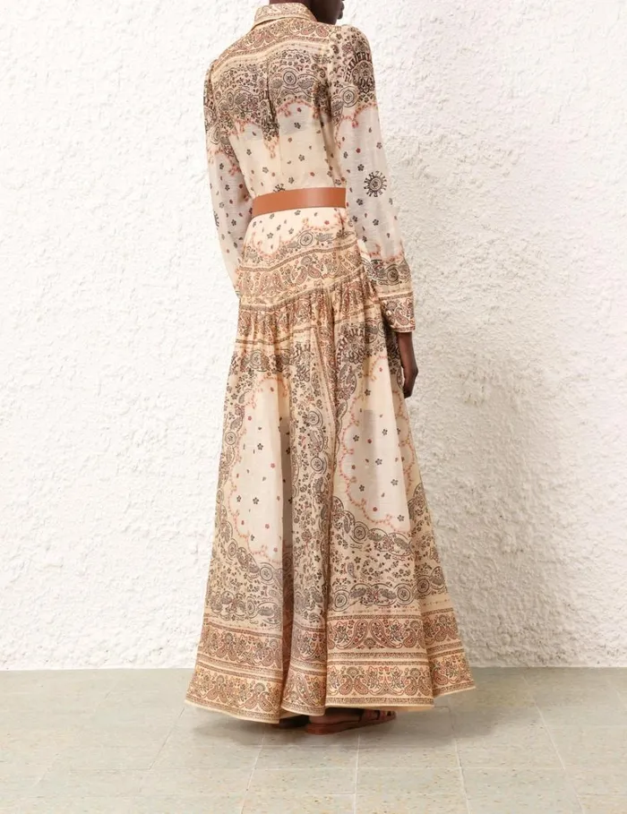 Women Dresses Zimmermann Matchmaker Shirt Dress Cream Bandana