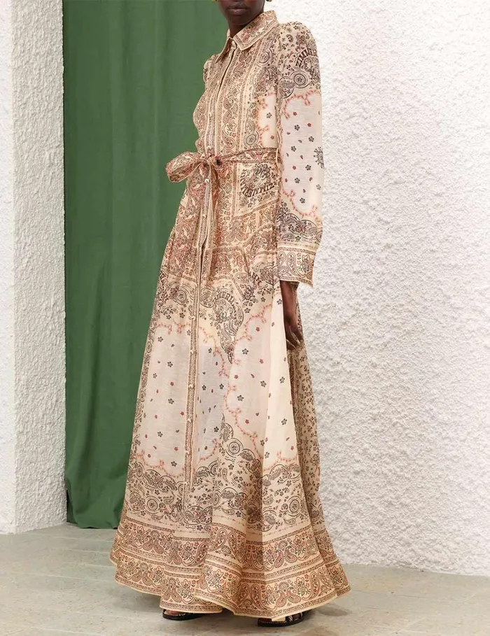 Women Dresses Zimmermann Matchmaker Shirt Dress Cream Bandana