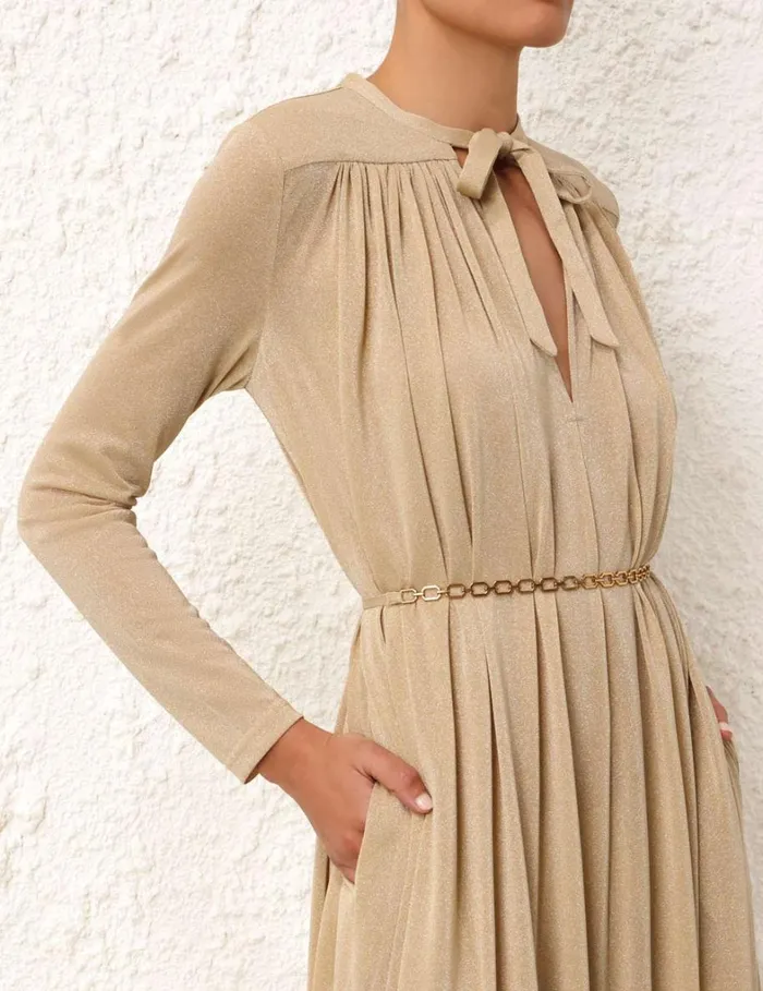 Women Dresses Zimmermann Matchmaker Smock Dress Gold