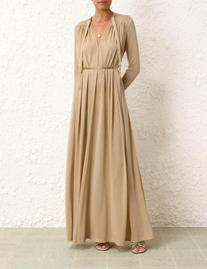 Women Dresses Zimmermann Matchmaker Smock Dress Gold
