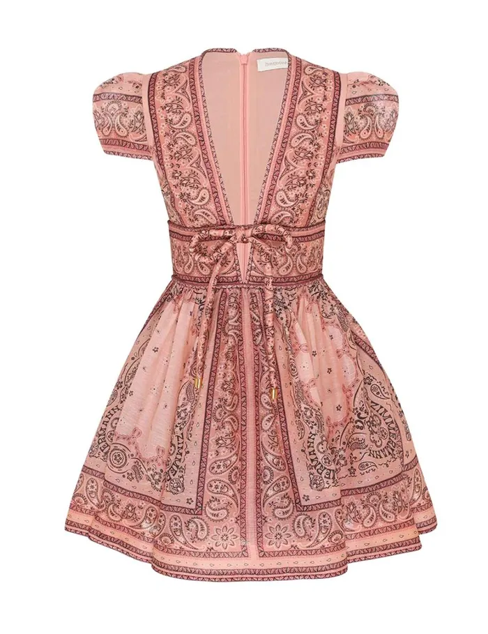 Women Dresses Zimmermann Matchmaker Structured Mini Pink Bandana