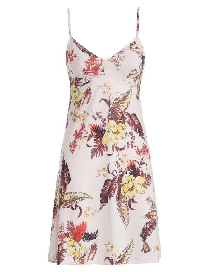 Women Dresses Zimmermann Matchmaker Tiered Dress Ivory Tropical Floral
