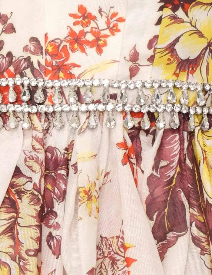 Women Dresses Zimmermann Matchmaker Tulip Dress Ivory Tropical Floral