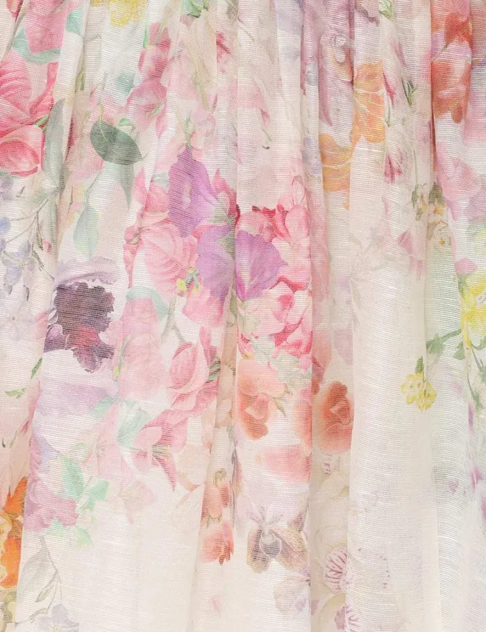 Women Dresses Zimmermann Natura Corset Midi Dress Kaleidoscope Garden
