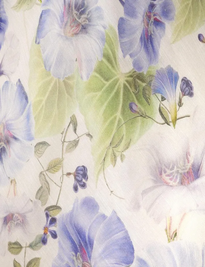 Women Dresses Zimmermann Natura Feather Slip Gown Blue Floral