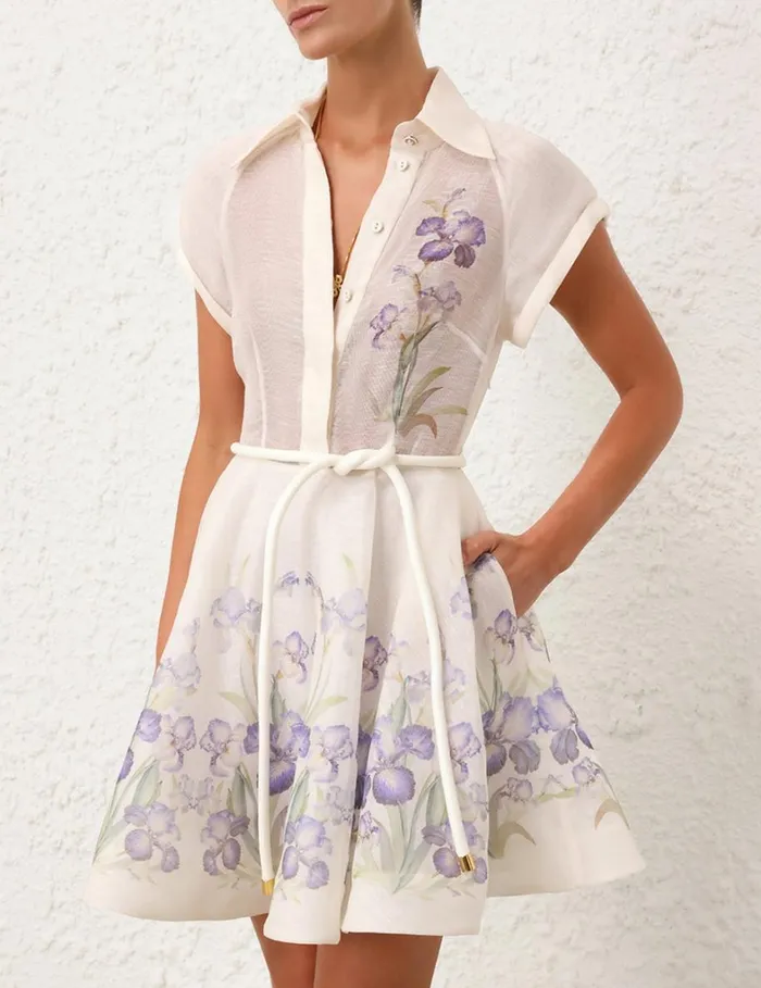 Women Dresses Zimmermann Natura Flip Dress Blue Iris