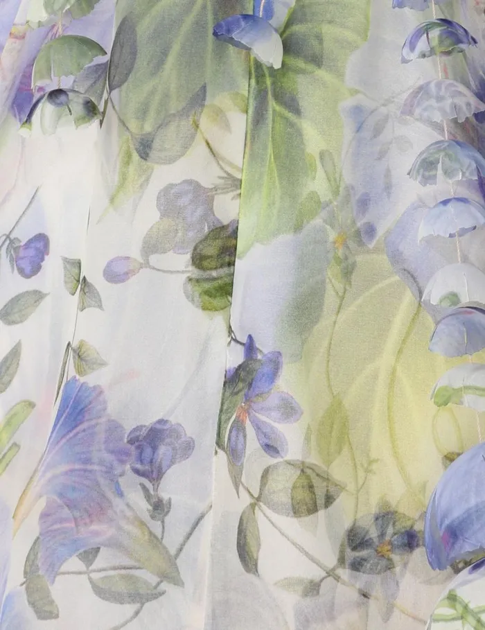 Women Dresses Zimmermann Natura Flower Midi Dress Blue Floral