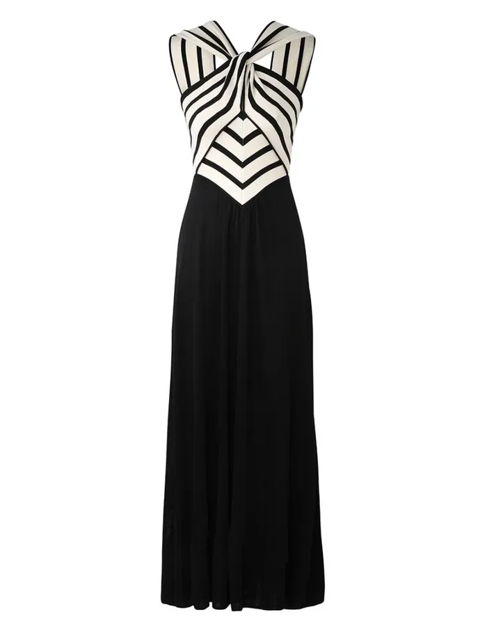 Women Dresses Zimmermann Natura Halter Neck Midi Dress Chevron