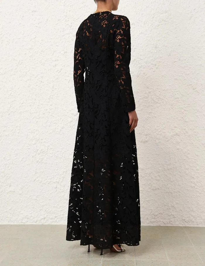 Women Dresses Zimmermann Natura Lace Sheath Dress Black