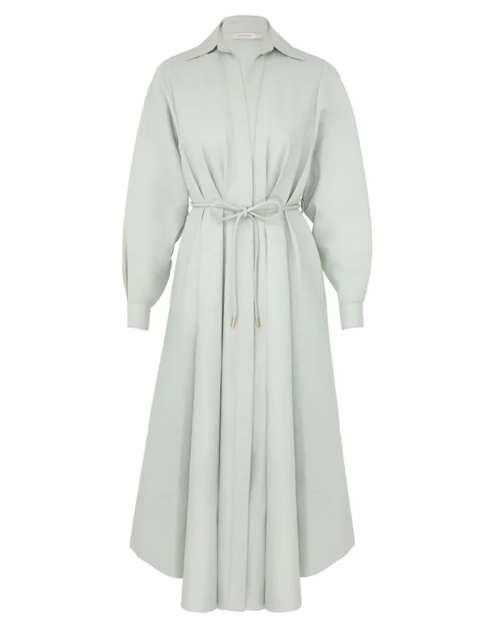 Women Dresses Zimmermann Natura Leather Tuck Dress Mint