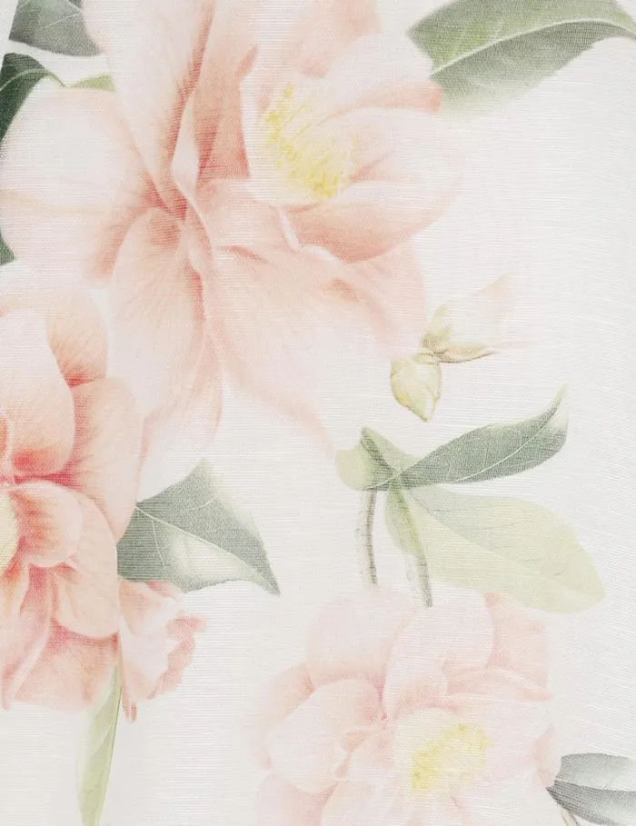 Women Dresses Zimmermann Natura Liftoff Flower Midi Ivory Camellia
