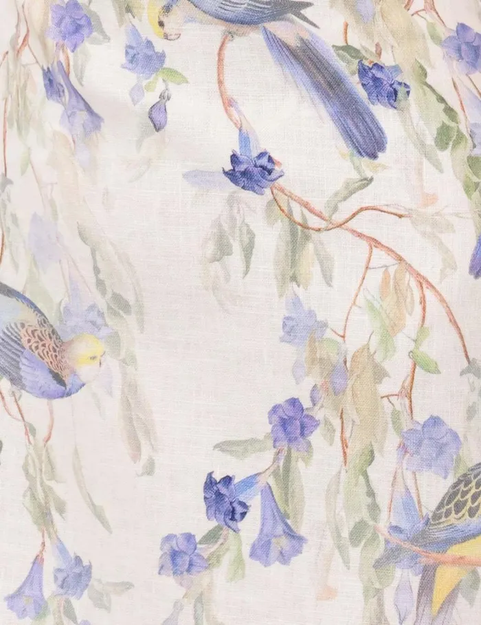 Women Dresses Zimmermann Natura Midi Dress Blue Birds