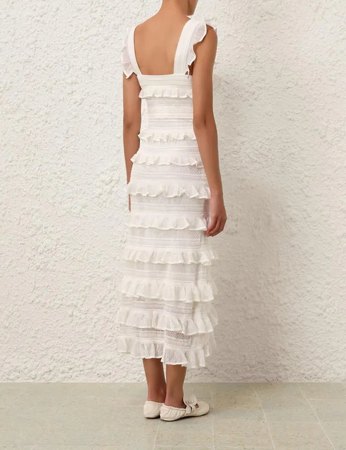 Women Dresses Zimmermann Natura Ruffle Dress Parchment
