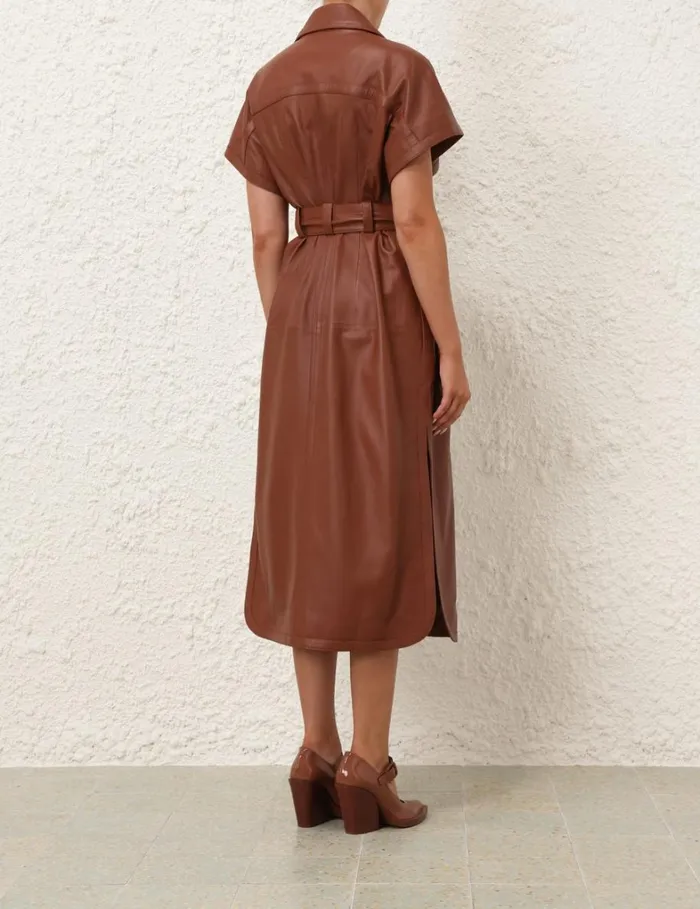Women Dresses Zimmermann Natura Sleeveless Dress Toffee