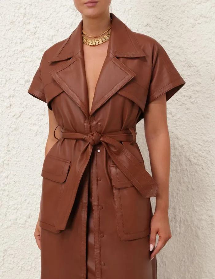 Women Dresses Zimmermann Natura Sleeveless Dress Toffee