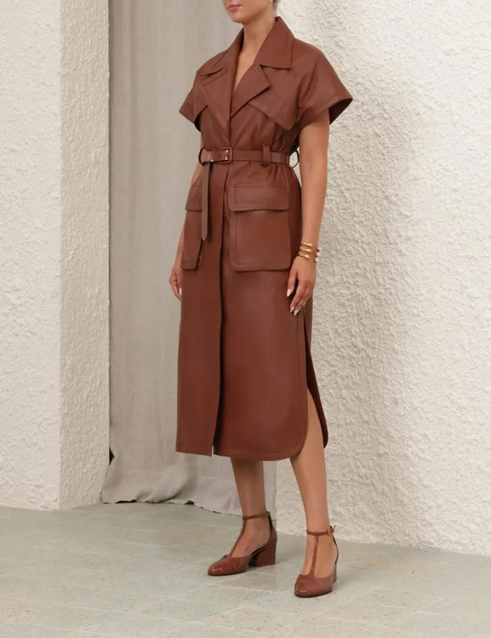 Women Dresses Zimmermann Natura Sleeveless Dress Toffee