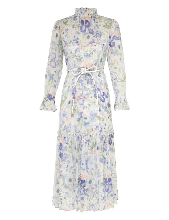 Women Dresses Zimmermann Natura Tubular Midi Blue Garden Print