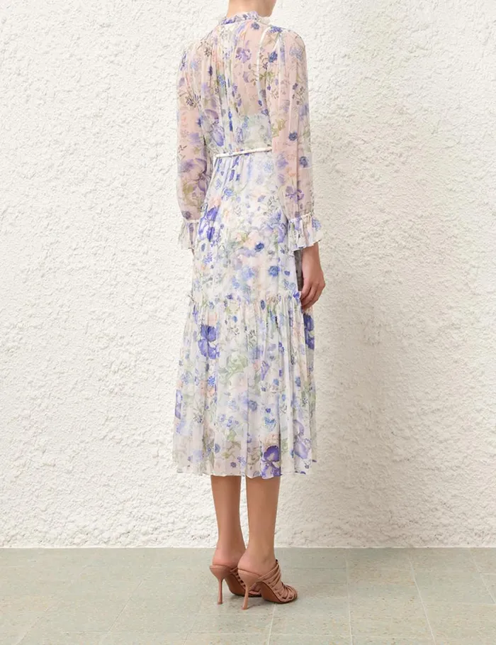 Women Dresses Zimmermann Natura Tubular Midi Blue Garden Print