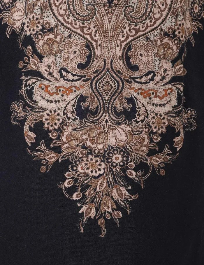 Women Dresses Zimmermann Natura Tunic Dress Navy Paisley
