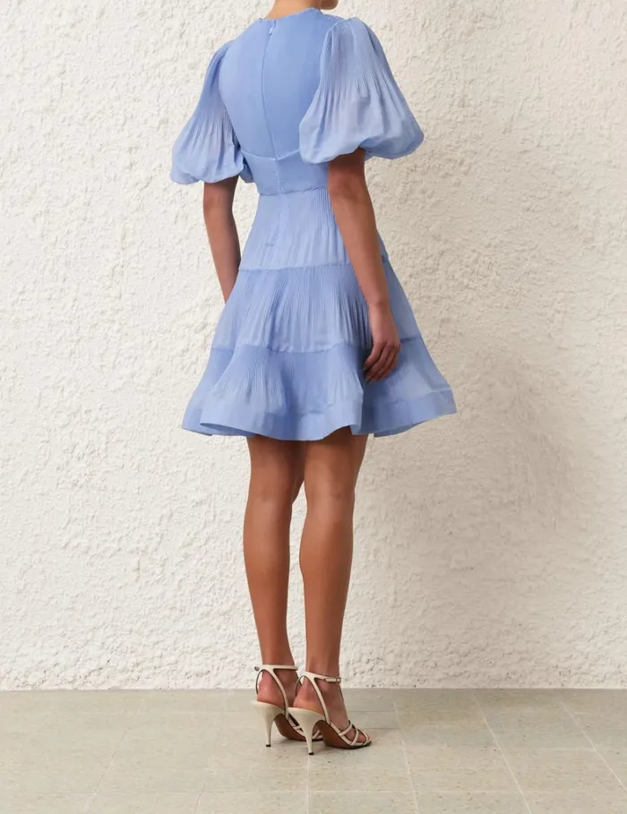 Women Dresses Zimmermann Pleated Mini Dress Jacaranda
