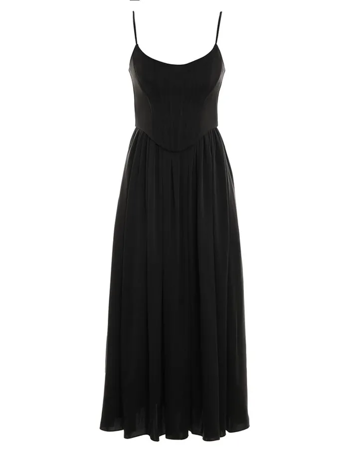 Women Dresses Zimmermann Silk Corset Dress Black