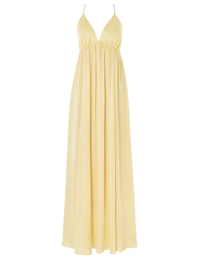 Women Dresses Zimmermann Silk Slip Dress Butter