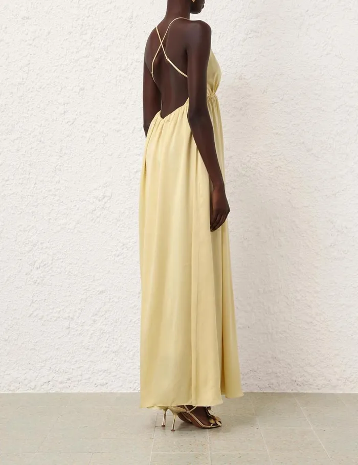 Women Dresses Zimmermann Silk Slip Dress Butter