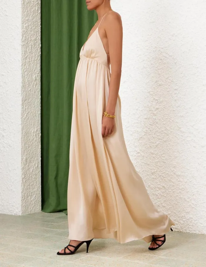 Women Dresses Zimmermann Silk Slip Dress Tea