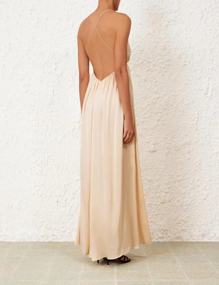 Women Dresses Zimmermann Silk Slip Dress Tea