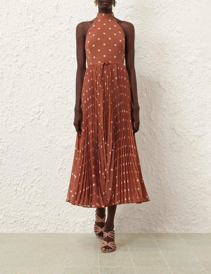 Women Dresses Zimmermann Sunray Picnic Dress Aragoncream Dot