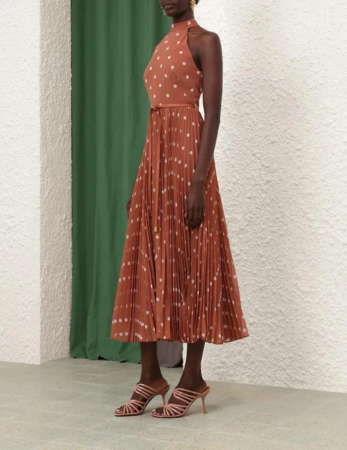 Women Dresses Zimmermann Sunray Picnic Dress Aragoncream Dot