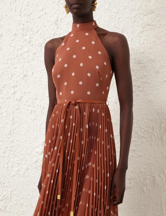 Women Dresses Zimmermann Sunray Picnic Dress Aragoncream Dot