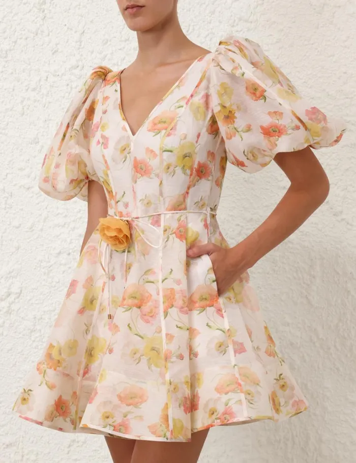 Women Dresses Zimmermann Tranquillity Flip Dress Multi Poppy