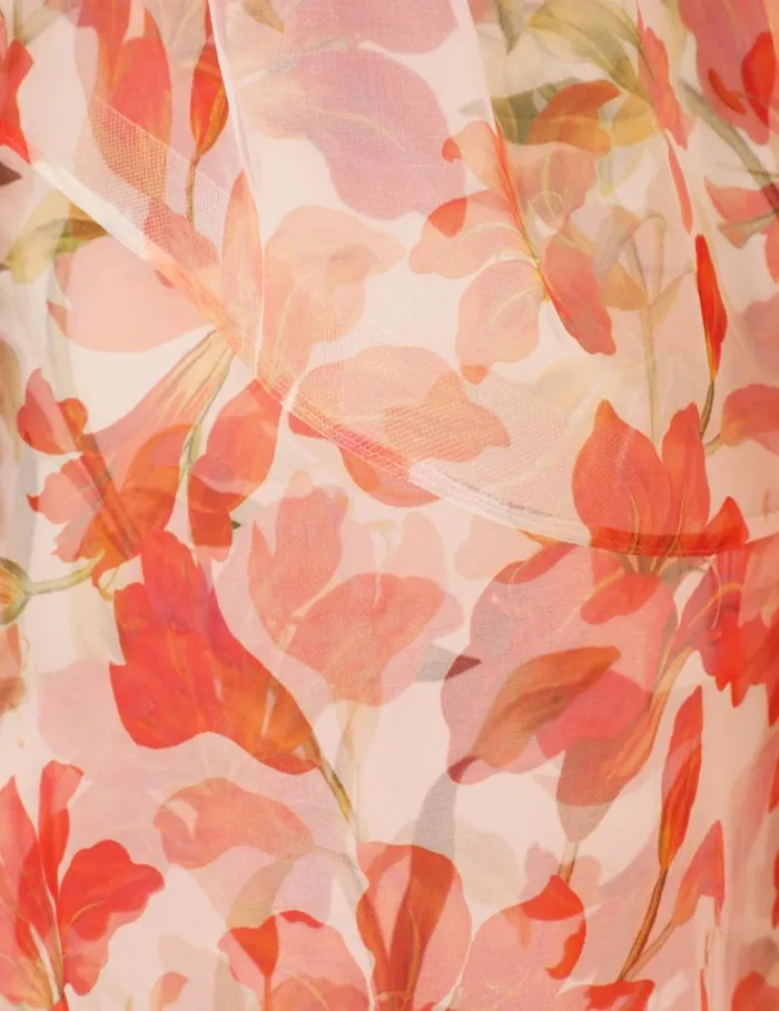 Women Dresses Zimmermann Tranquillity Floral Strap Gown Red Lily