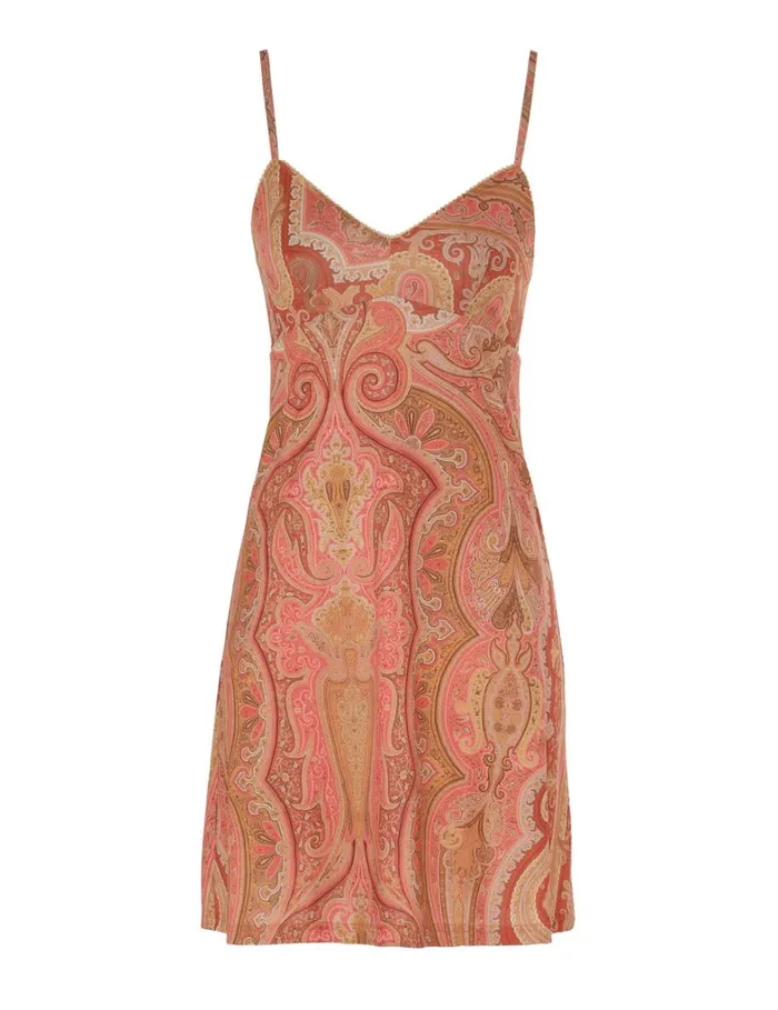 Women Dresses Zimmermann Tranquillity Sheath Dress Red Paisley